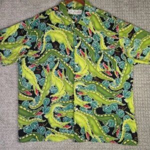 Art4Now Bayou Wear Shirt Mens XL Crocodile Alligator New Orleans Jazz Fest Gator